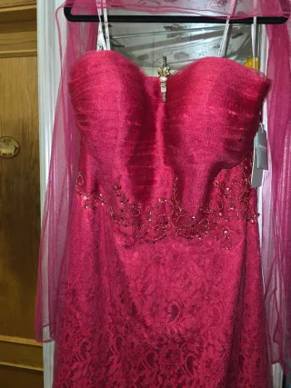 Vestido fiesta Lera Fhasion sin estrenar,col vino