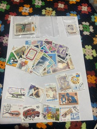 500 sellos de colección variados