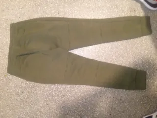 Pantalones de chándal verdes con cremallera