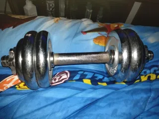 Mancuerna cromada ajustable