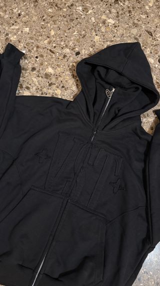 Sudadera Zip Vesta Garments Negra