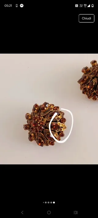 Antichi orecchini clip perfettamente funzionanti p