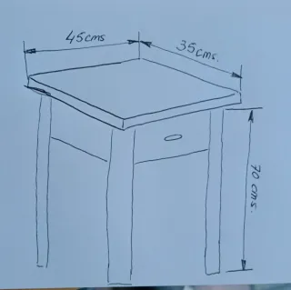 Mesa auxiliar IKEA madera negra