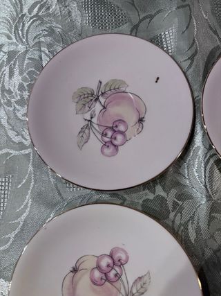 Set 6 Piattini Porcellana Frutta