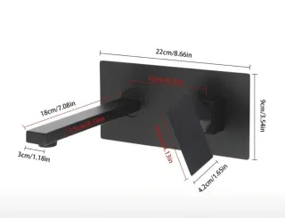 Miscelatore bagno nero moderno