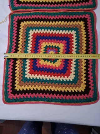 2 Copricuscini Lana Uncinetto fatti a mano