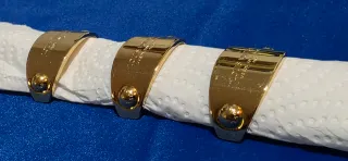 3 Servilleteros Louis Vuitton Dorados