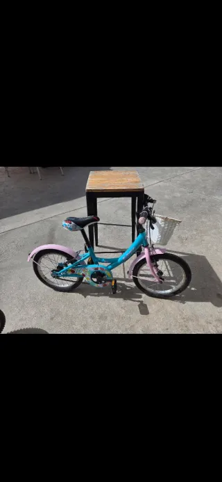 Bicicleta infantil 14 azul y rosa