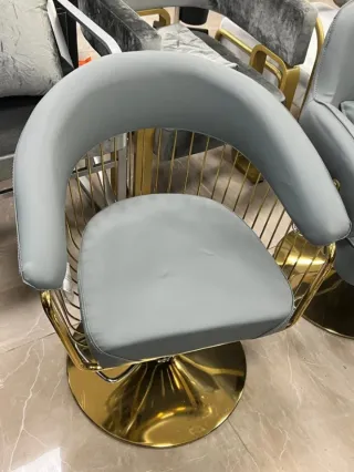 Sillas de Peluquería y diseño Dorado Negro