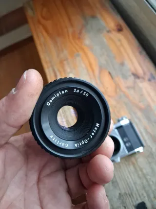 Praktica IV F, objetivo Meyer-Optik Domiplan 50mm