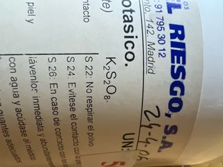 Persulfato potásico K2S2O8