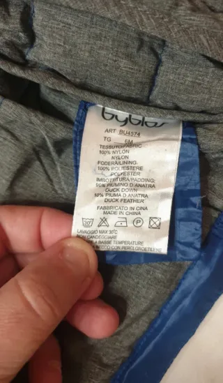 Piumino neonato Byblos blu