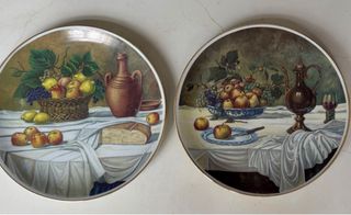 Pareja platos colección bodegón