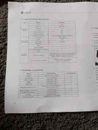 Escáner CZUR ET16 Plus Libros Documentos