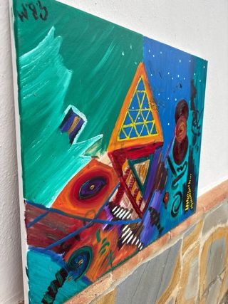 Cuadro abstracto lienzo acrílico