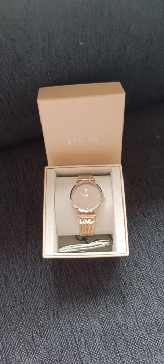 Reloj Parfois Dorado Rosa Malla