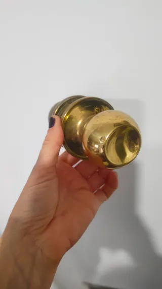 Tirador bronce antiguo manillar años 50