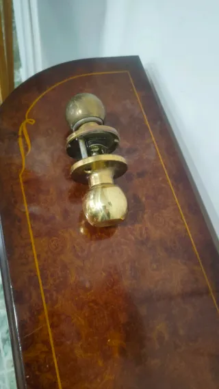 Tirador bronce antiguo manillar años 50