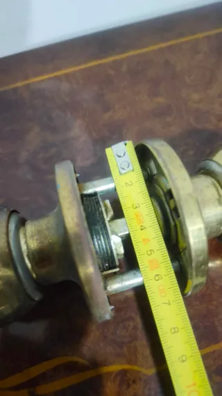 Tirador bronce antiguo manillar años 50