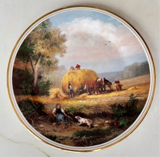 Plato de colección escena rural