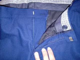 Traje de dos piezas azul para hombre