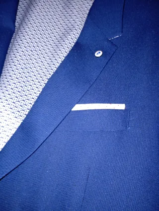 Traje de dos piezas azul para hombre