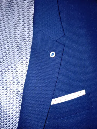 Traje de dos piezas azul para hombre