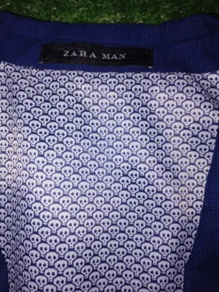 Traje de dos piezas azul para hombre