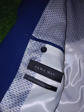 Traje de dos piezas azul para hombre