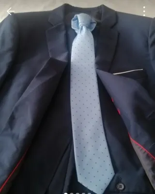 Traje de chaqueta y pantalón azul