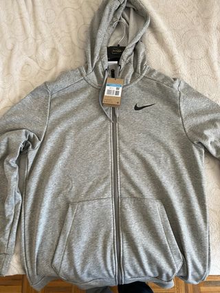 Sudadera Nike Gris con Cremallera