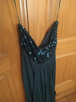 Vestido fiesta lentejuelas verde
