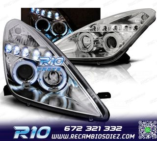 FAROS PARA TOYOTA CELICA T23 99-05 LED OJOS ANGEL CROMADOS
