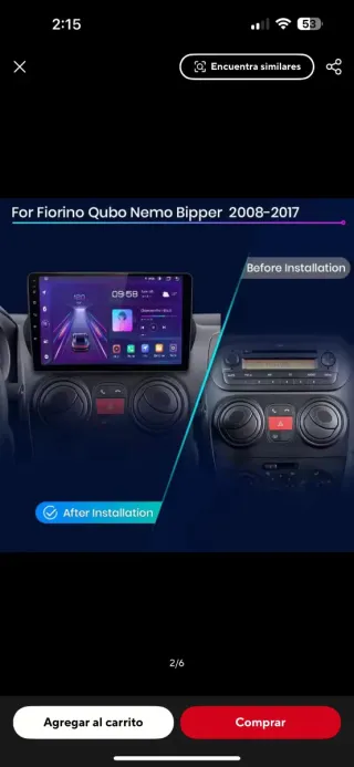 Pantalla Radio de Coche para Fiat / Peugeot /Citro
