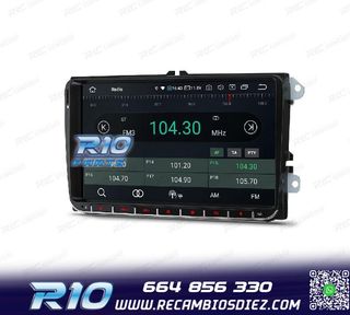 RADIO GPS ANDROID 12 PARA VOLKSWAGEN VW SKODA SEAT