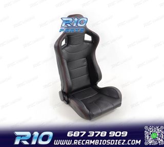 ASIENTO DEPORTIVO CARBONO SEMI BAQUET LOOK RS NEGRO