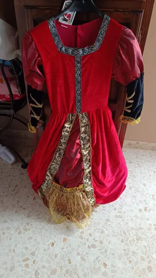 Disfraz Medieval Niña burdeos