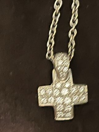 Pomellato Cadena Cruz Brillantes Oro Blanco