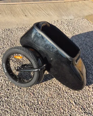 Sidecar para bicicleta negro