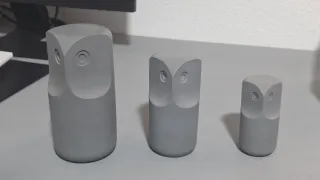 Conjunto 3 Búhos Decoración Gris
