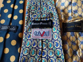 Lote 3 corbatas seda italianas