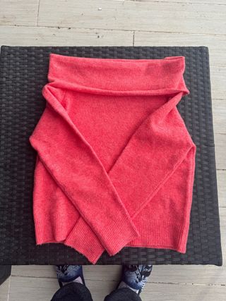 Jersey rosa escote Bardot