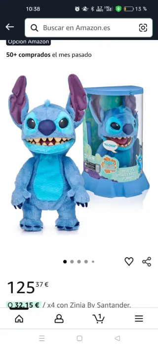 Disney Stitch Puppetronic marioneta