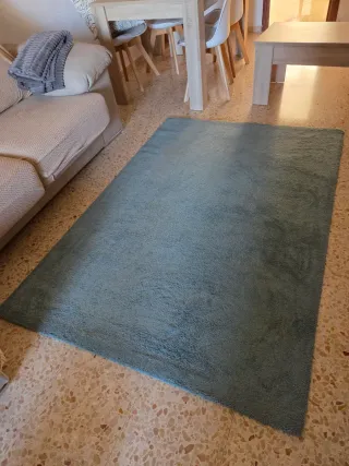 Alfombra azul/verde azulado