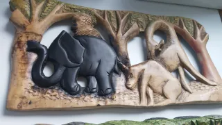 Cuadros africanos madera tallados a mano