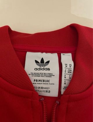 Felpa con zip Adidas Rossa nuova - Unisex