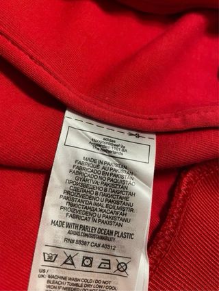 Felpa con zip Adidas Rossa nuova - Unisex