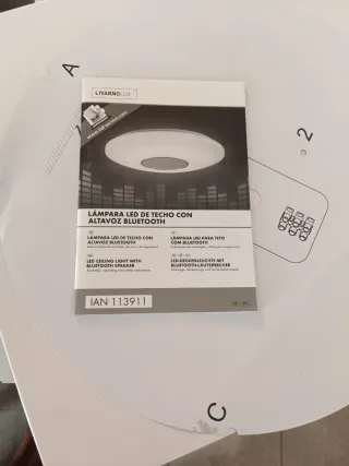 Lámpara Techo LED con Altavoz Bluetooth Livarno