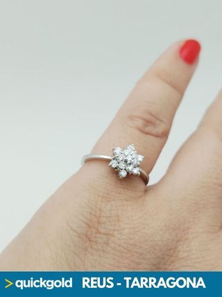 RV1178 ANILLO ORO 18K ROSETON 3.24GR T15/55