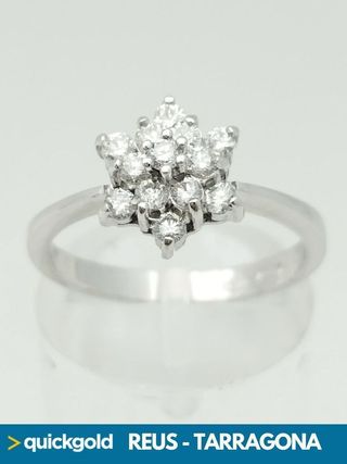 RV1178 ANILLO ORO 18K ROSETON 3.24GR T15/55